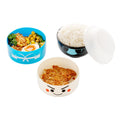 Bento Tek 22 oz Ichiro Kokeshi Bento Box - Two Tiers - 4 1/4" x 4 1/4" x 5 1/4" - 1 count box