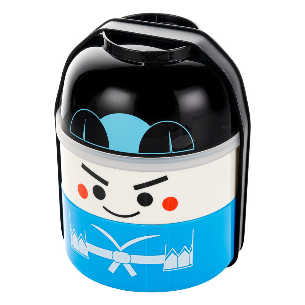 Bento Tek 22 oz Ichiro Kokeshi Bento Box - Two Tiers - 4 1/4" x 4 1/4" x 5 1/4" - 1 count box