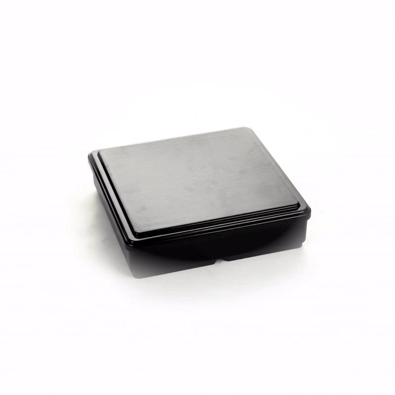 Bento Tek Square Black and Red Japanese Style Bento Box - 4 Compartments - 8 1/4" x 8 1/4" x 2 1/4" - 1 count box