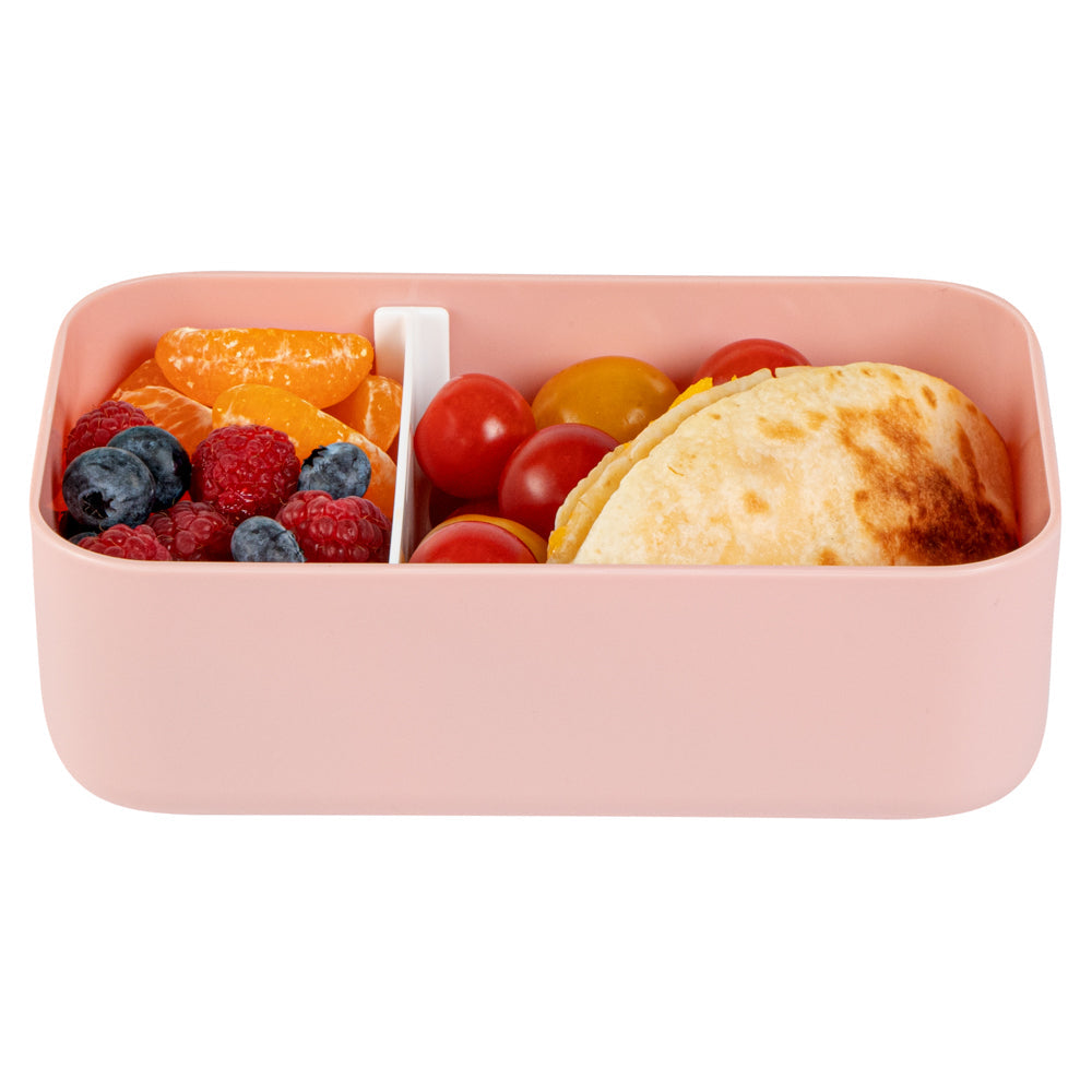 Bento Tek 34 oz Pink Buddha Box Lunch Container - with White Lid - 7 1/2" x 4 3/4" x 2 1/2" - 1 count box
