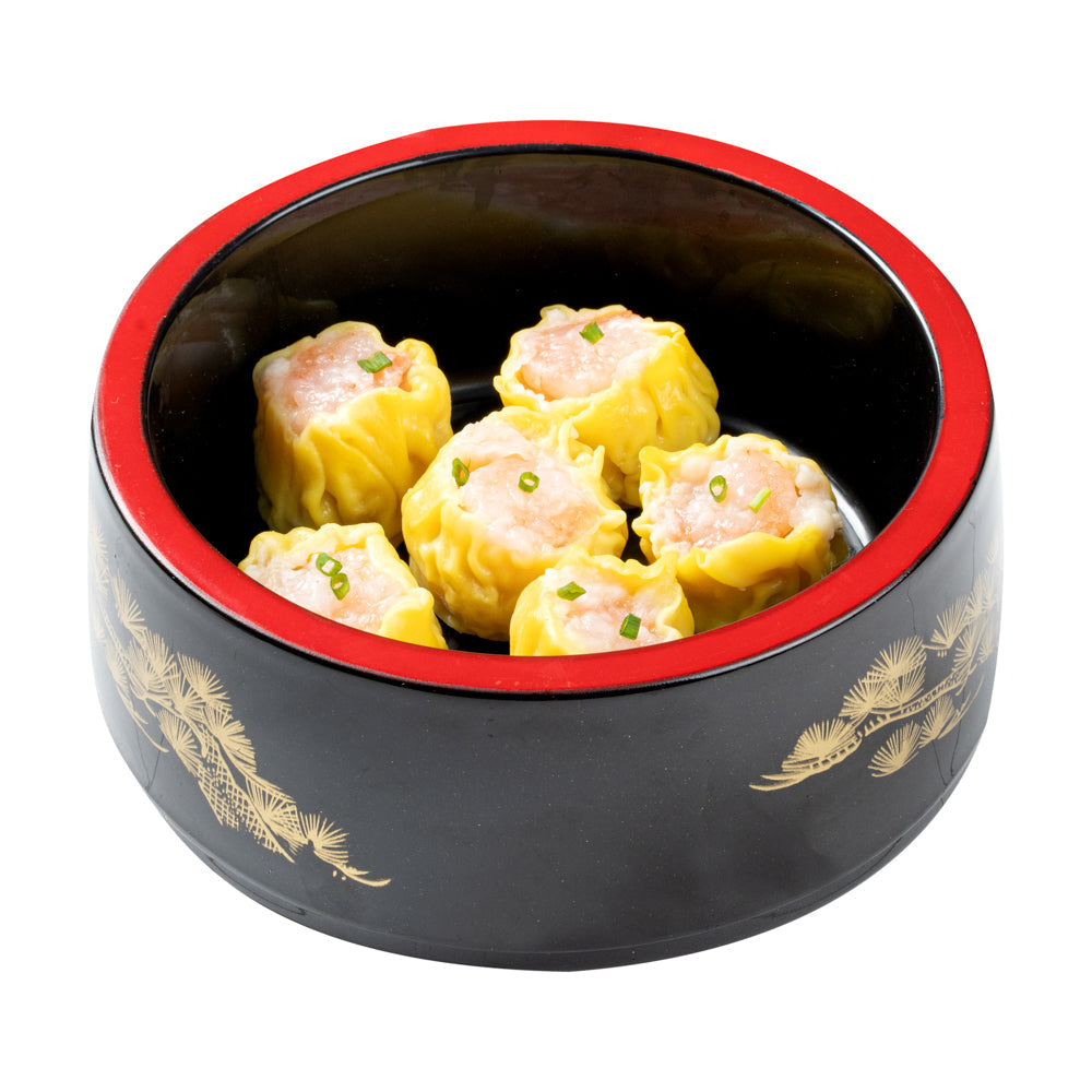 Bento Tek 25 oz Round Black Japanese Style Bento Box - 6 1/2" x 6 1/2" x 3 1/4" - 1 count box