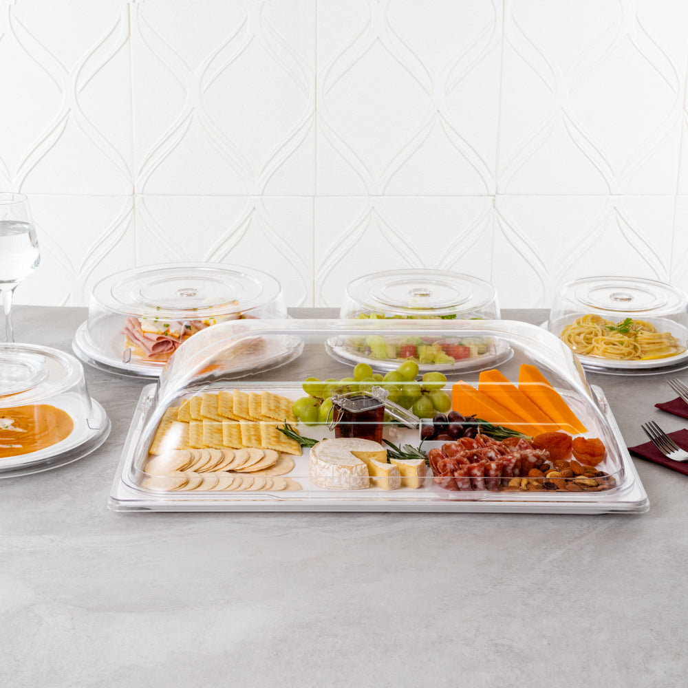 Cater Tek Clear Polycarbonate Plate Cover - Full Size - 21" x 13 1/4" - 1 count box