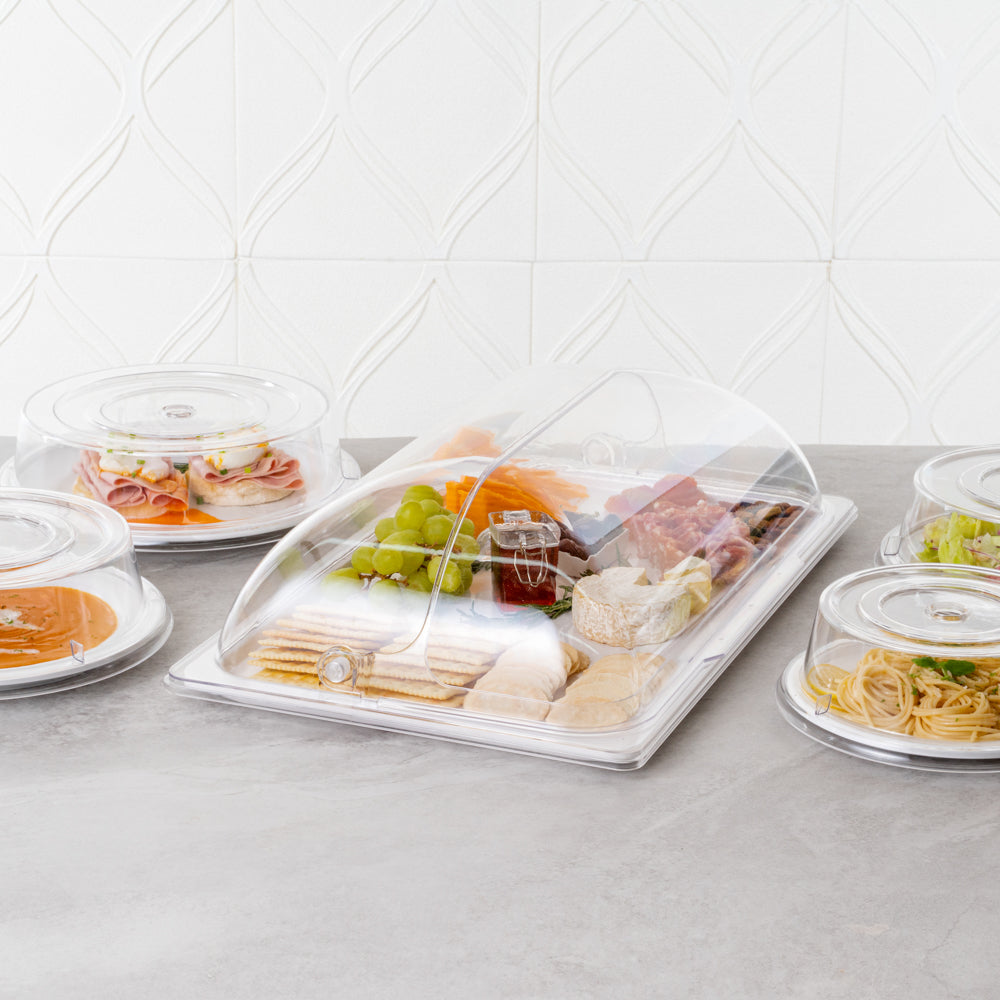 Cater Tek Clear Polycarbonate Plate Cover - Full Size - 21" x 13 1/4" - 1 count box