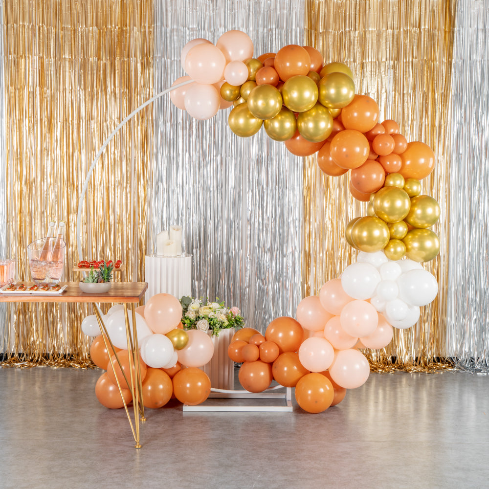 Balloonify Brown, White and Gold Balloon Arch / Garland Kit - 145 Pieces - 1 count box