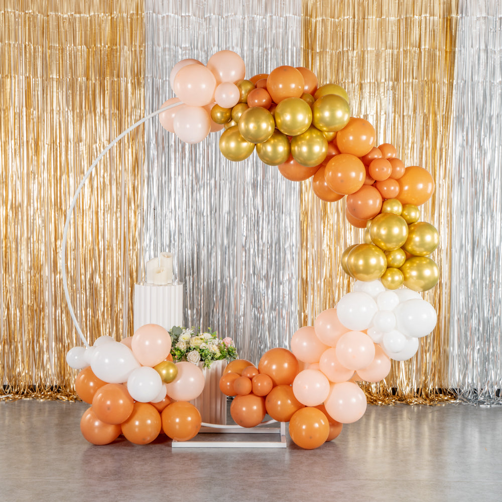 Balloonify Brown, White and Gold Balloon Arch / Garland Kit - 145 Pieces - 1 count box