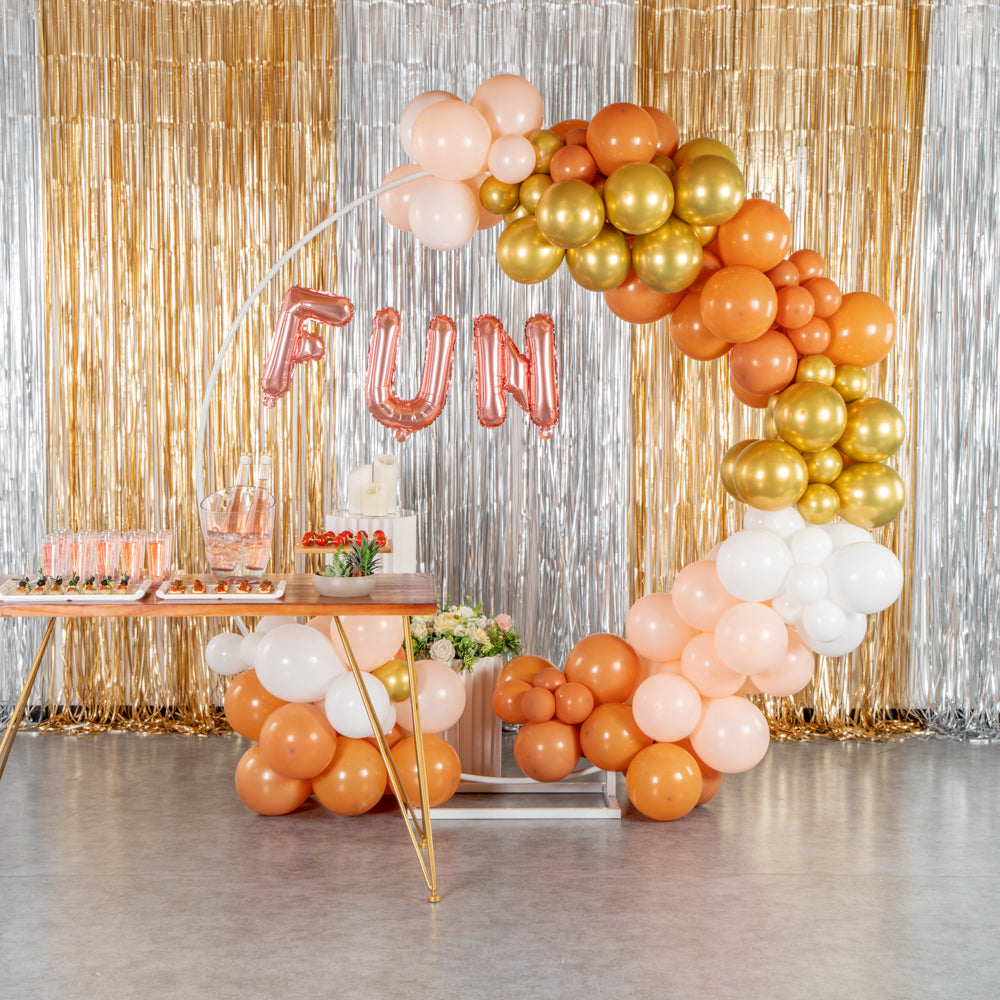 Balloonify Brown, White and Gold Balloon Arch / Garland Kit - 145 Pieces - 1 count box