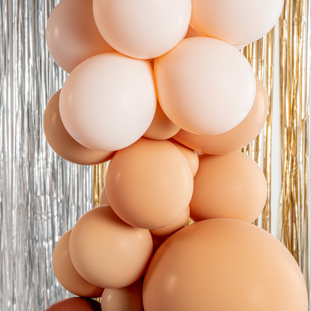 Balloonify Brown, Beige and White Balloon Arch / Garland Kit - 141 Pieces - 1 count box