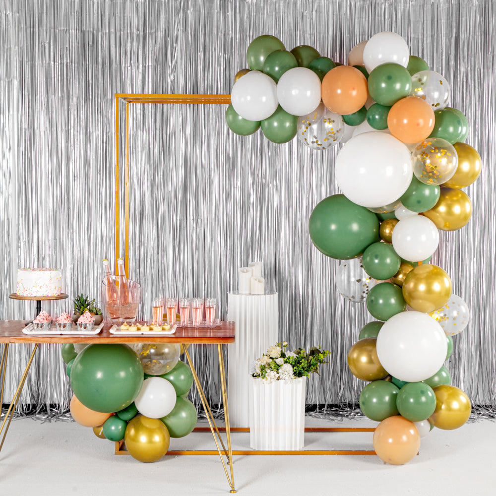 Balloonify Green, White and Gold Balloon Arch / Garland Kit - 116 Pieces - 1 count box