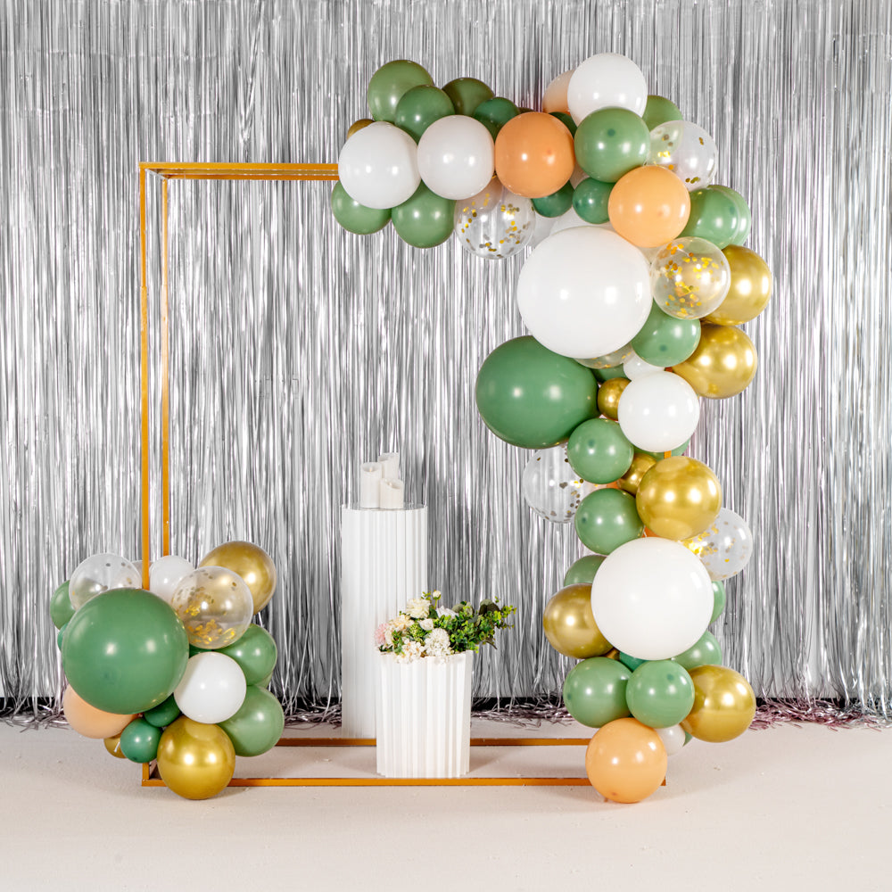 Balloonify Green, White and Gold Balloon Arch / Garland Kit - 116 Pieces - 1 count box