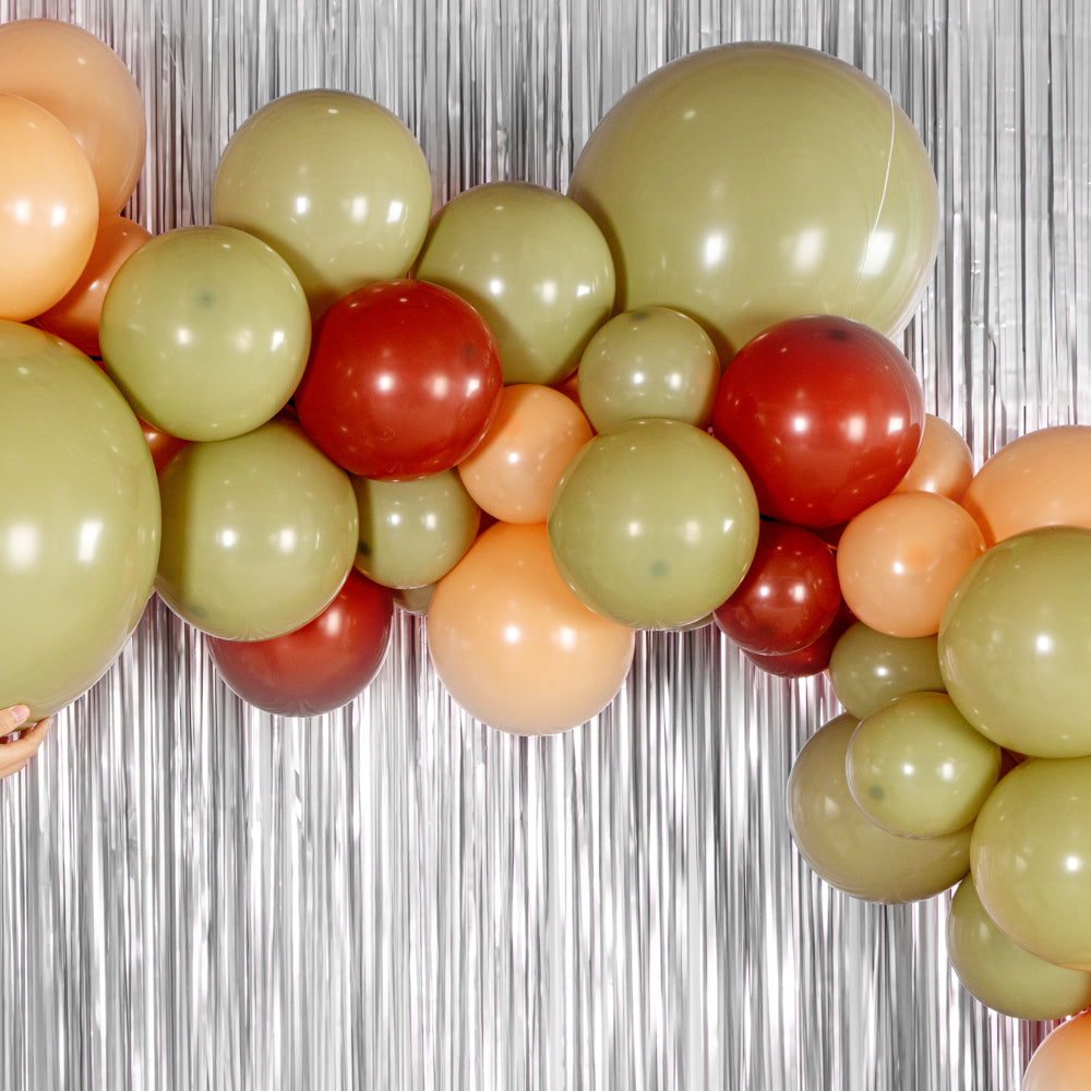 Balloonify Brown, Beige and Green Balloon Arch / Garland Kit - 127 Pieces - 1 count box