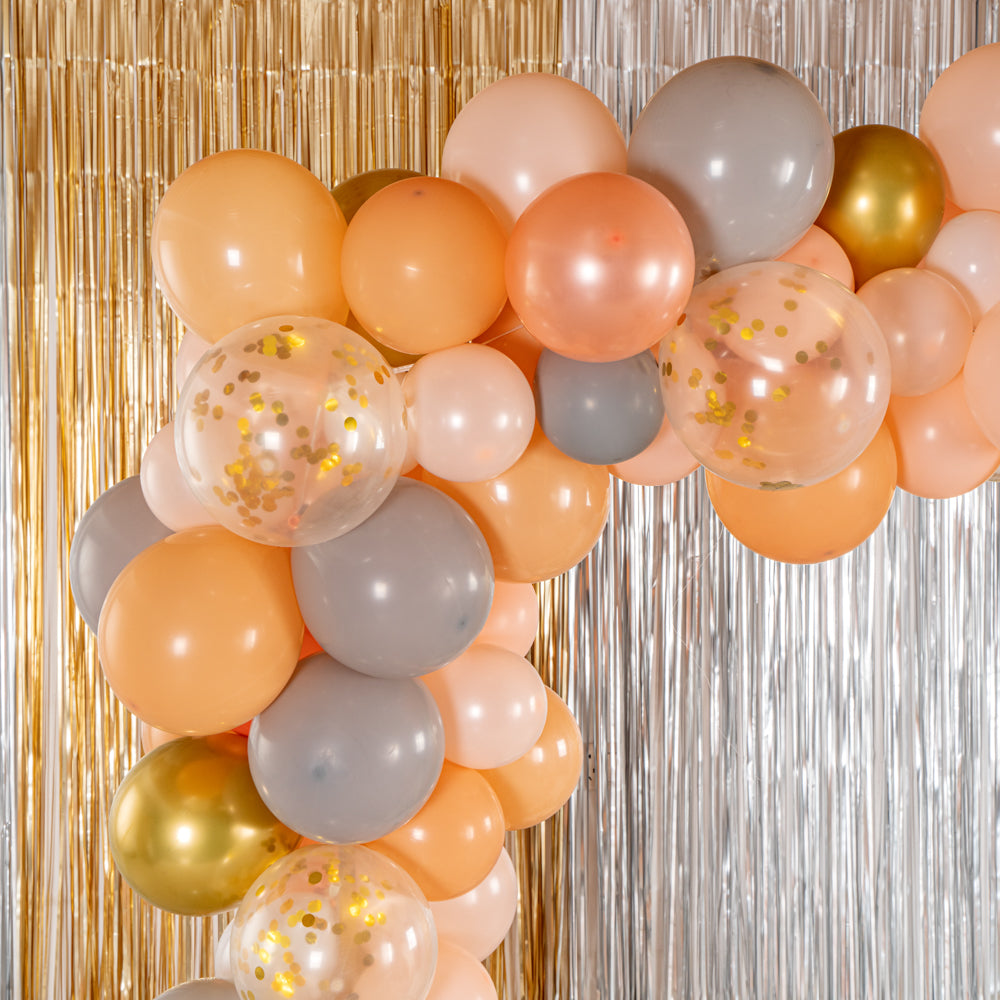 Balloonify Coral, White and Gold Balloon Arch / Garland Kit - 129 Pieces - 1 count box