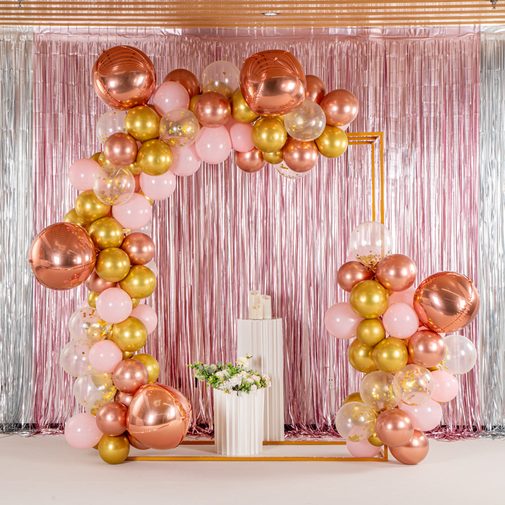 Balloonify Pink and Gold Balloon Arch / Garland Kit - 137 Pieces - 1 count box