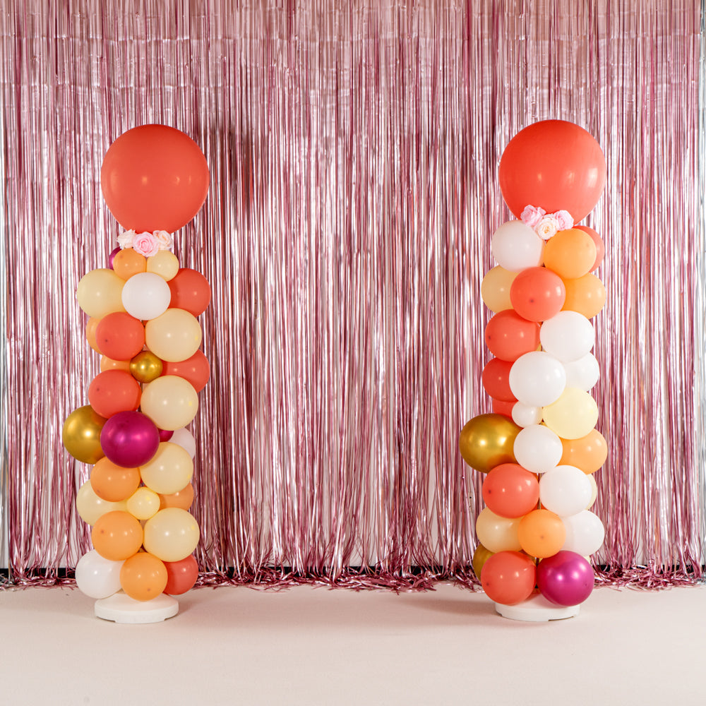 Balloonify Coral, Pink and Yellow Balloon Arch / Garland Kit - 98 Pieces - 1 count box