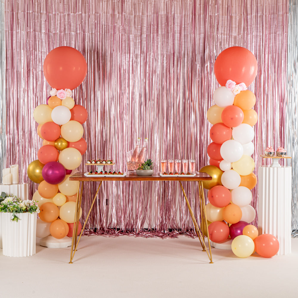 Balloonify Coral, Pink and Yellow Balloon Arch / Garland Kit - 98 Pieces - 1 count box