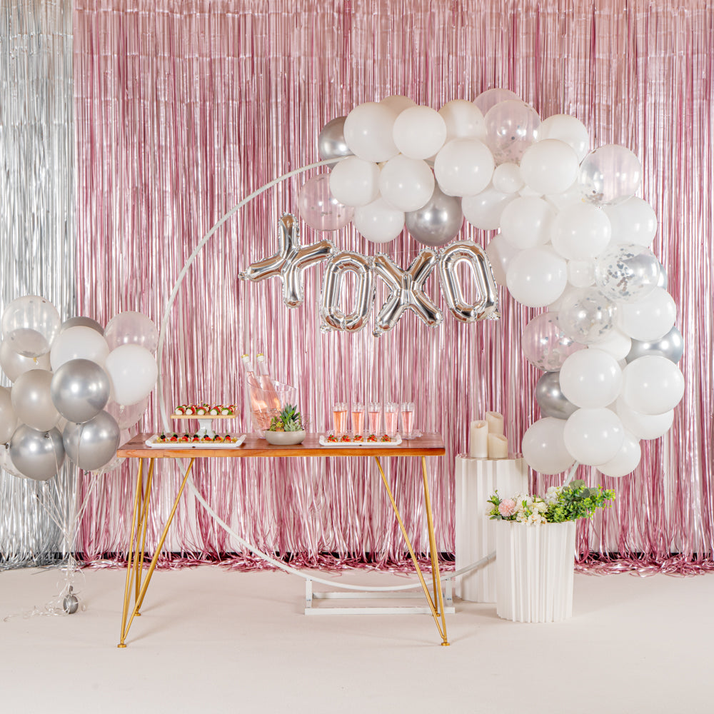 Balloonify White and Silver Balloon Arch / Garland Kit - 72 Pieces - 1 count box
