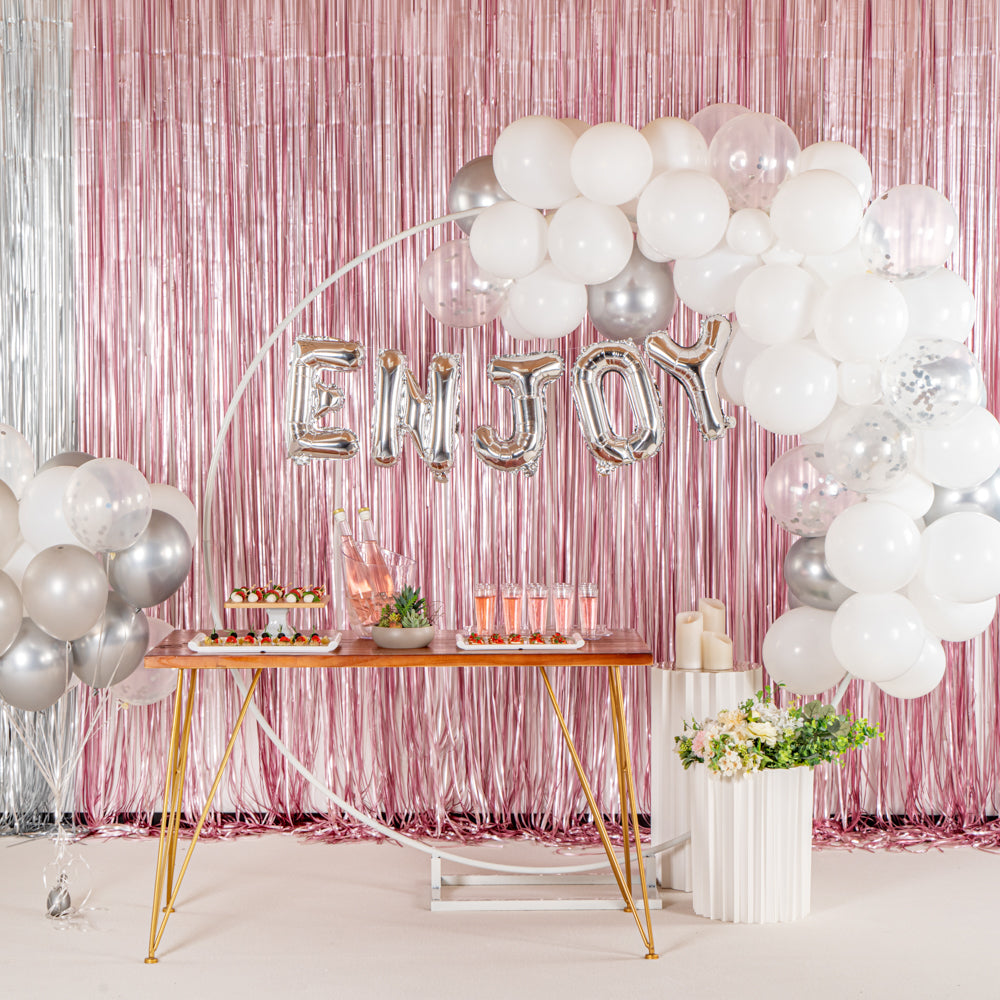 Balloonify White and Silver Balloon Arch / Garland Kit - 72 Pieces - 1 count box