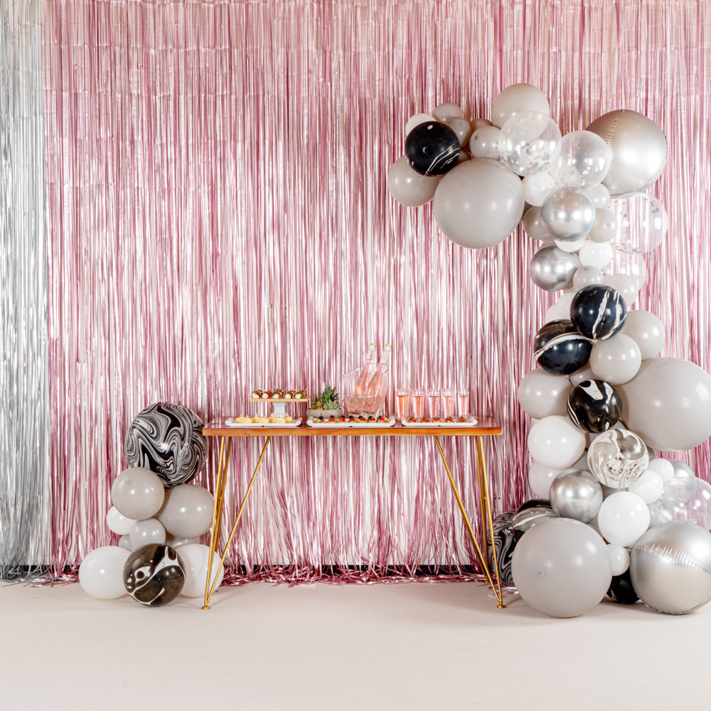 Balloonify Gray and Metallic Silver Balloon Arch / Garland Kit - 104 Pieces - 1 count box