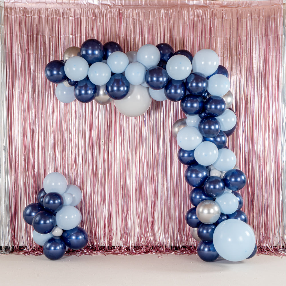 Balloonify Navy, Sky Blue and White Balloon Arch / Garland Kit - 1 count box