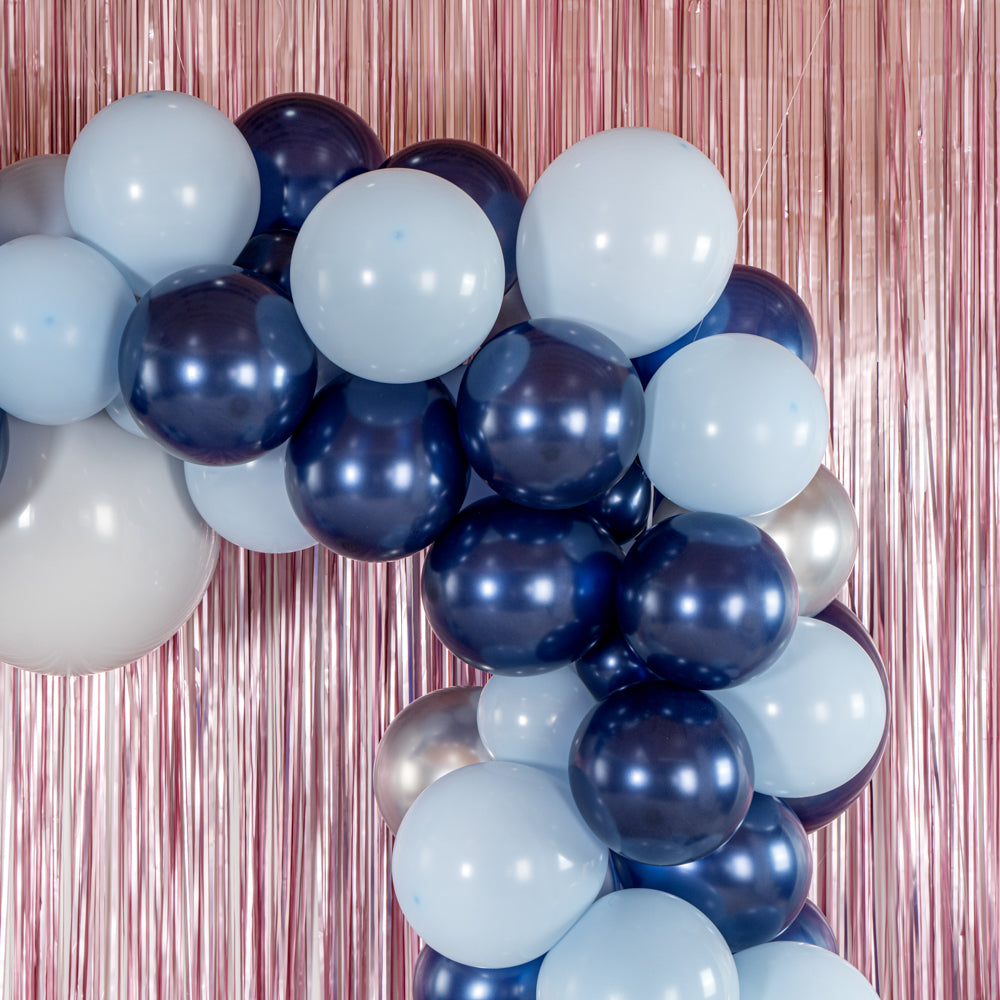 Balloonify Navy, Sky Blue and White Balloon Arch / Garland Kit - 1 count box