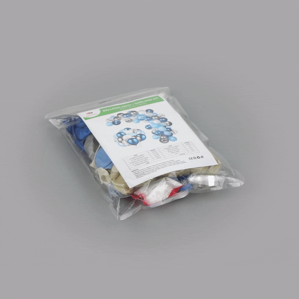 Balloonify Blue, Silver and White Balloon Arch / Garland Kit - 104 Pieces - 1 count box