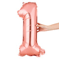 Balloonify Rose Gold Mylar Number 1 Balloon - 16" - 1 count box