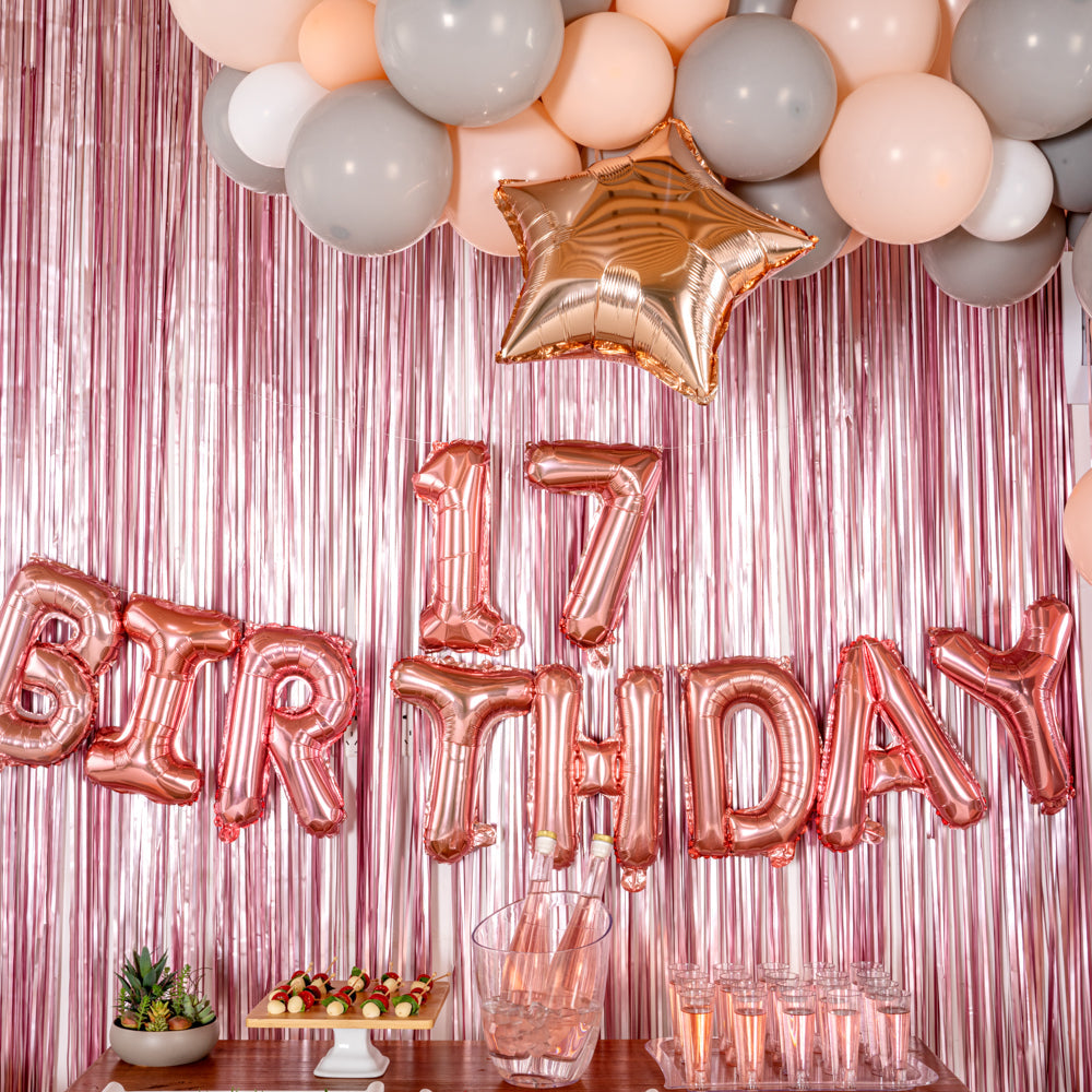 Balloonify Rose Gold Mylar Number 7 Balloon - 16" - 1 count box