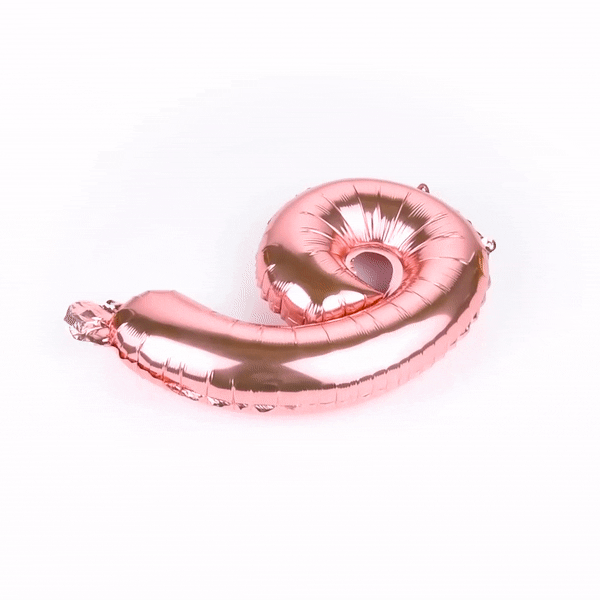 Balloonify Rose Gold Mylar Number 9 Balloon - 16" - 1 count box