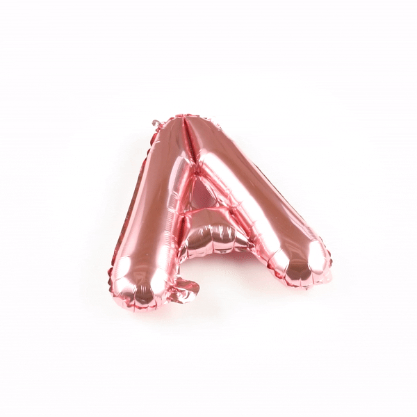 Balloonify Rose Gold Mylar Letter A Balloon - 16" - 1 count box