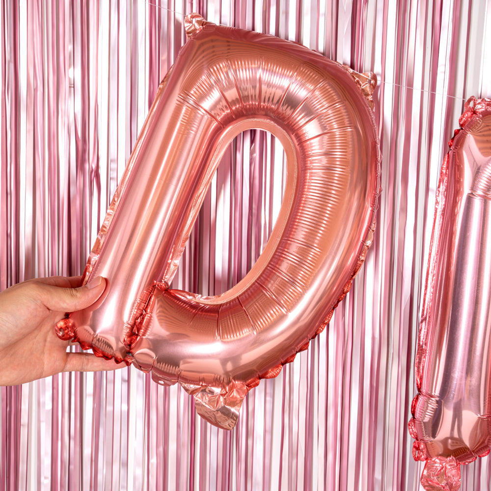Balloonify Rose Gold Mylar Letter D Balloon - 16" - 1 count box