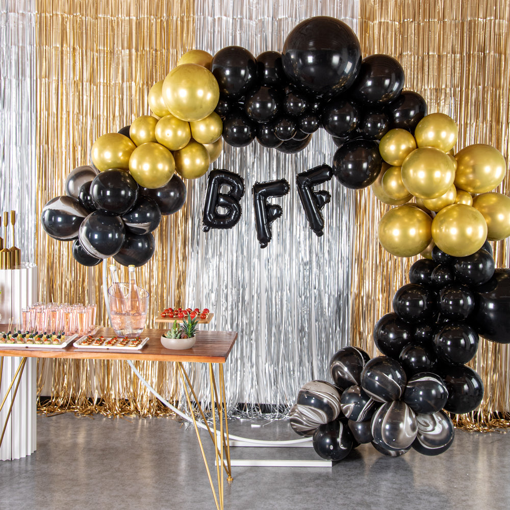 Balloonify Black Mylar Letter F Balloon - 16" - 1 count box