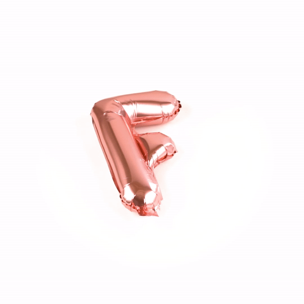Balloonify Rose Gold Mylar Letter F Balloon - 16" - 1 count box