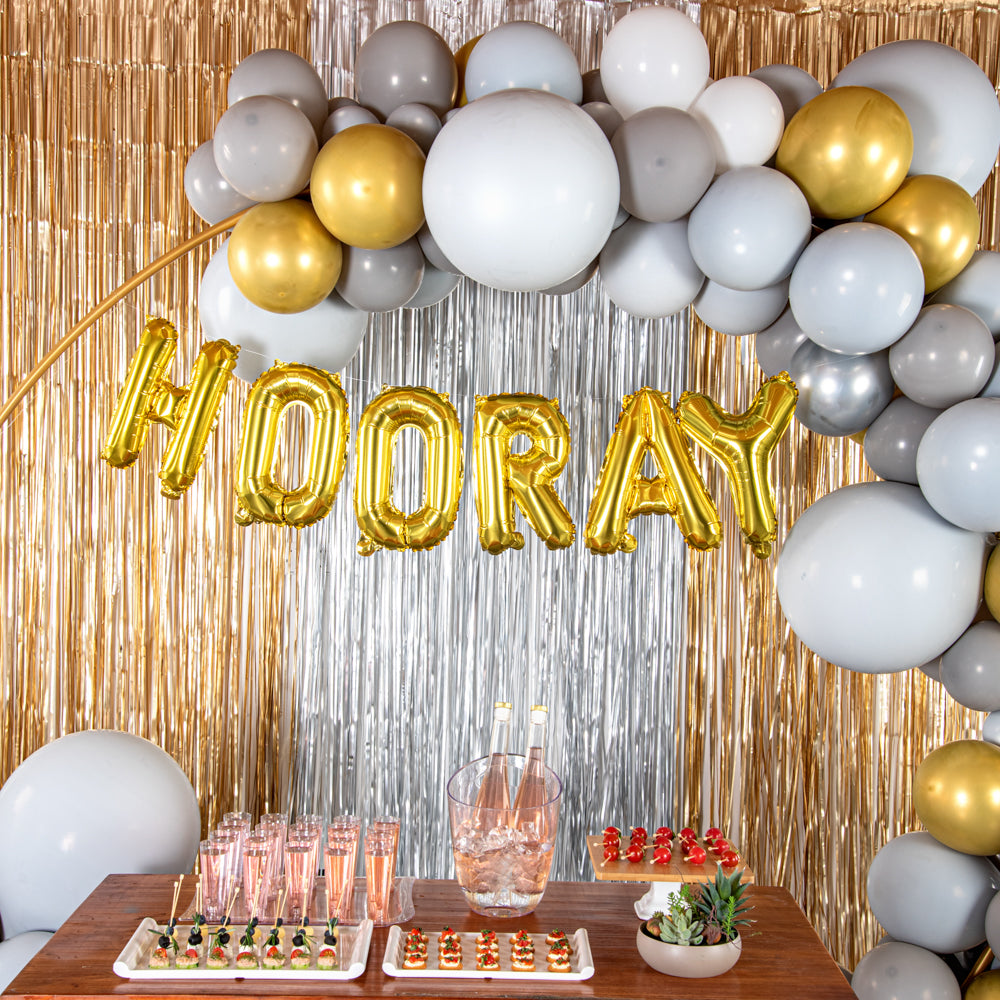 Balloonify Gold Mylar Letter H Balloon - 16" - 1 count box