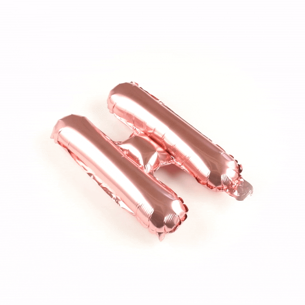 Balloonify Rose Gold Mylar Letter H Balloon - 16" - 1 count box