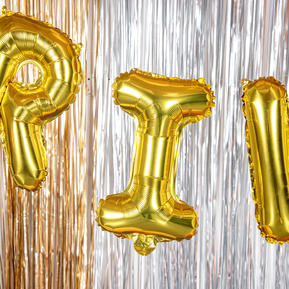 Balloonify Gold Mylar Letter I Balloon - 16" - 1 count box