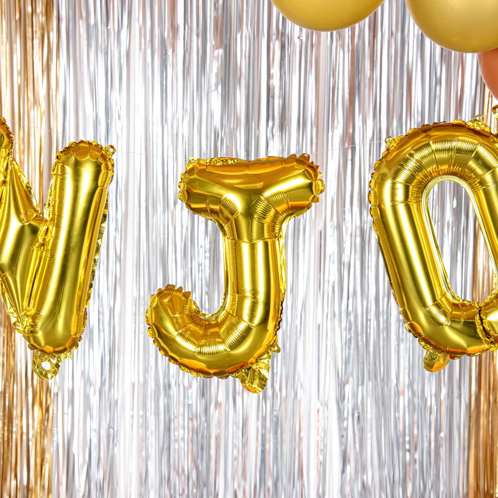 Balloonify Gold Mylar Letter J Balloon - 16" - 1 count box