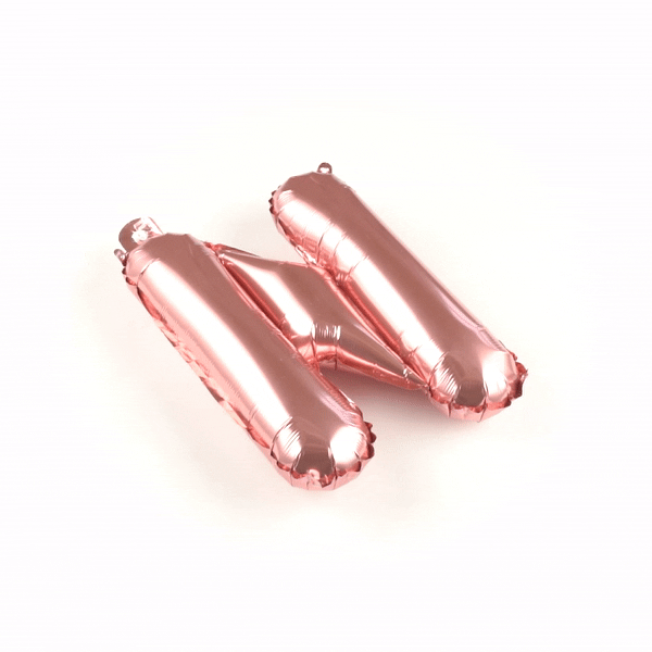 Balloonify Rose Gold Mylar Letter N Balloon - 16" - 1 count box
