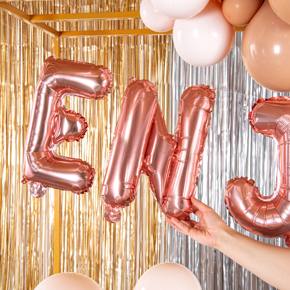 Balloonify Rose Gold Mylar Letter N Balloon - 16" - 1 count box
