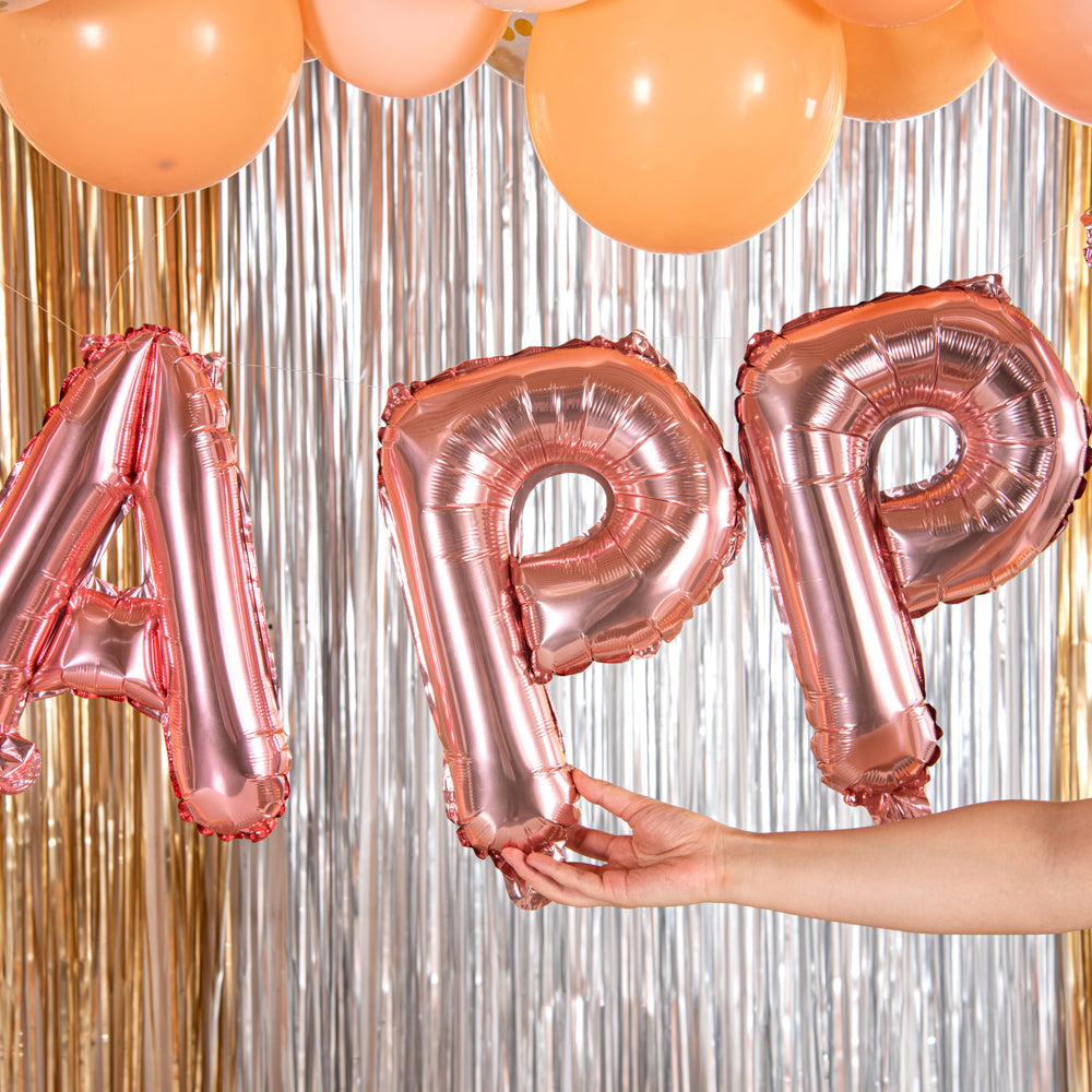 Balloonify Rose Gold Mylar Letter P Balloon - 16" - 1 count box