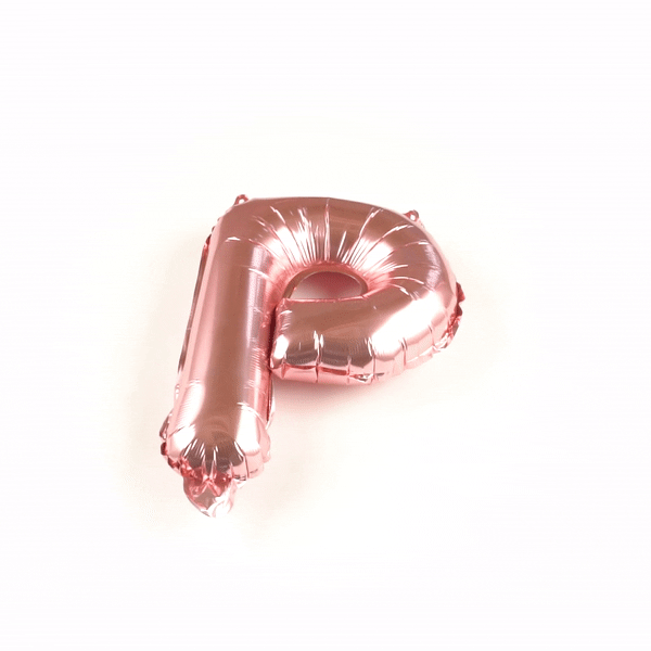 Balloonify Rose Gold Mylar Letter P Balloon - 16" - 1 count box