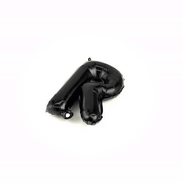 Balloonify Black Mylar Letter R Balloon - 16" - 1 count box