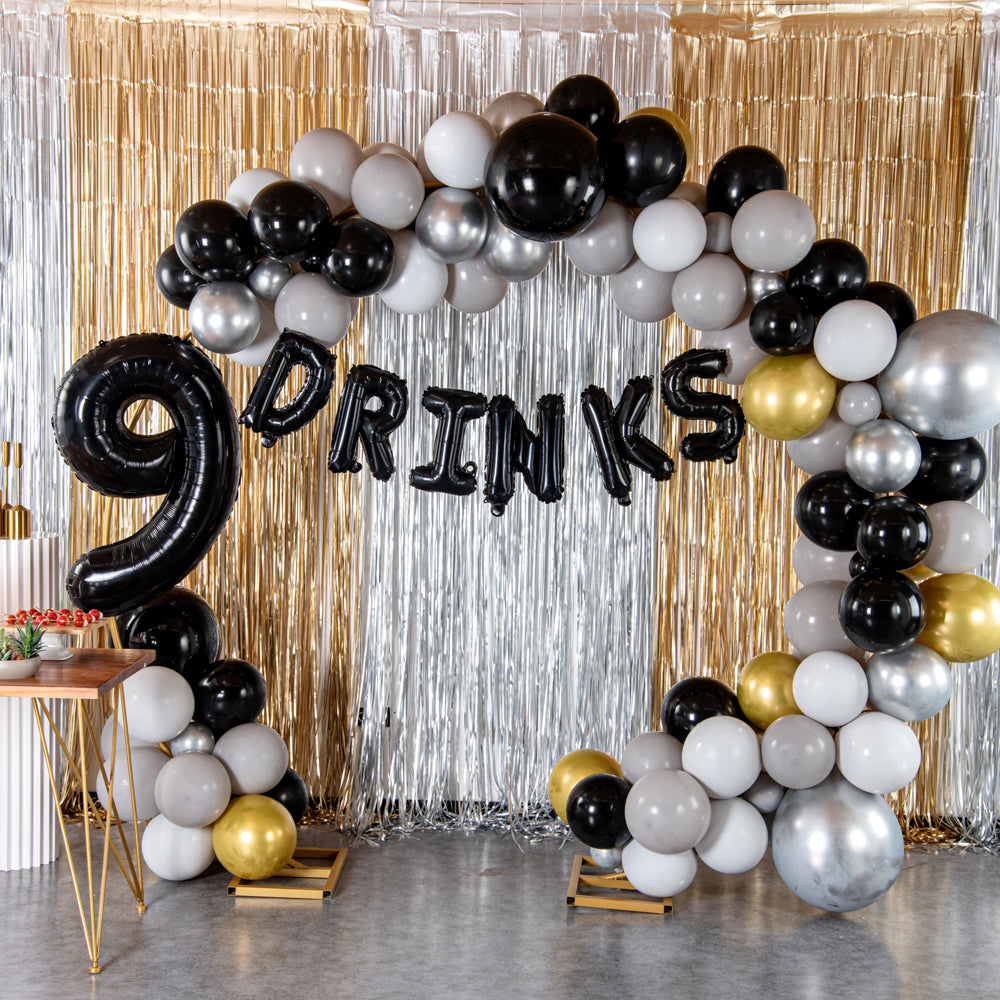 Balloonify Black Mylar Letter R Balloon - 16" - 1 count box