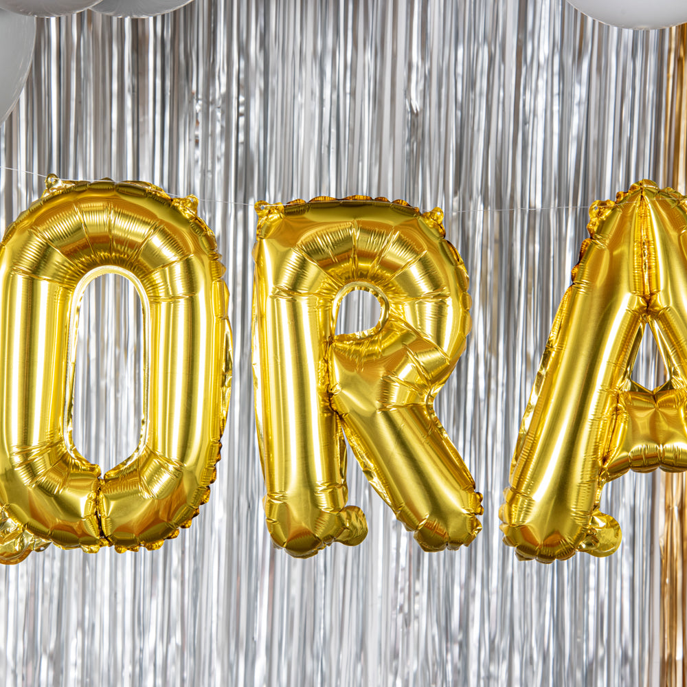 Balloonify Gold Mylar Letter R Balloon - 16" - 1 count box