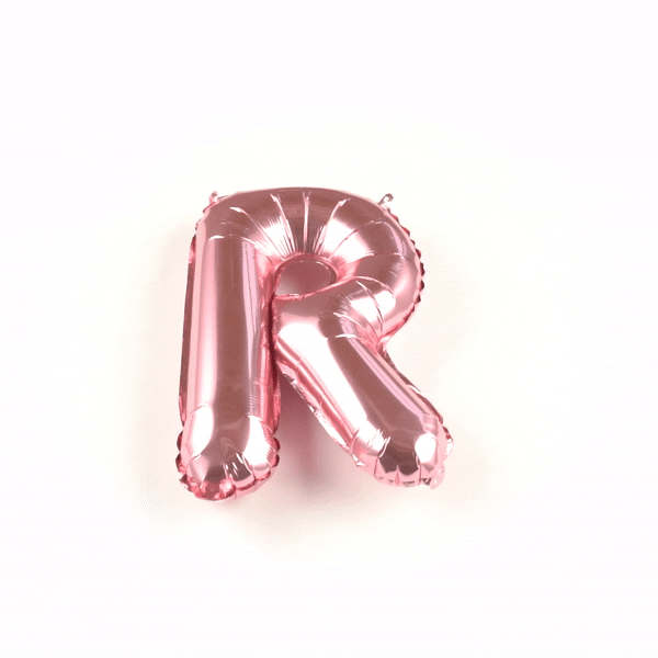 Balloonify Rose Gold Mylar Letter R Balloon - 16" - 1 count box