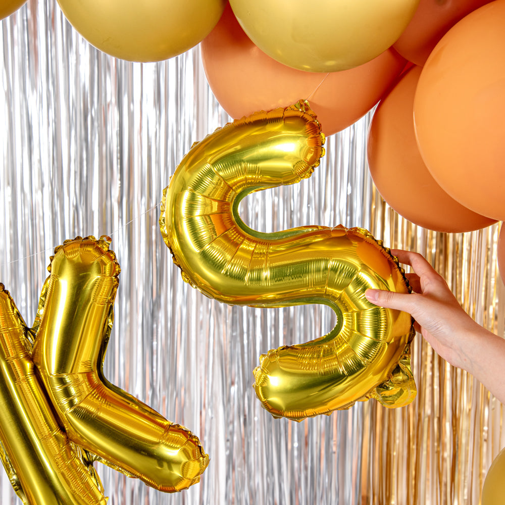 Balloonify Gold Mylar Letter S Balloon - 16" - 1 count box