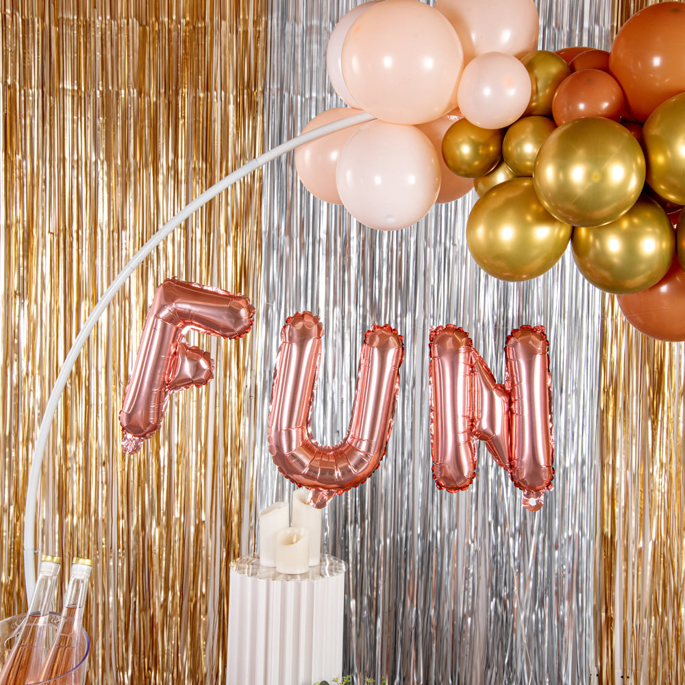 Balloonify Rose Gold Mylar Letter U Balloon - 16" - 1 count box