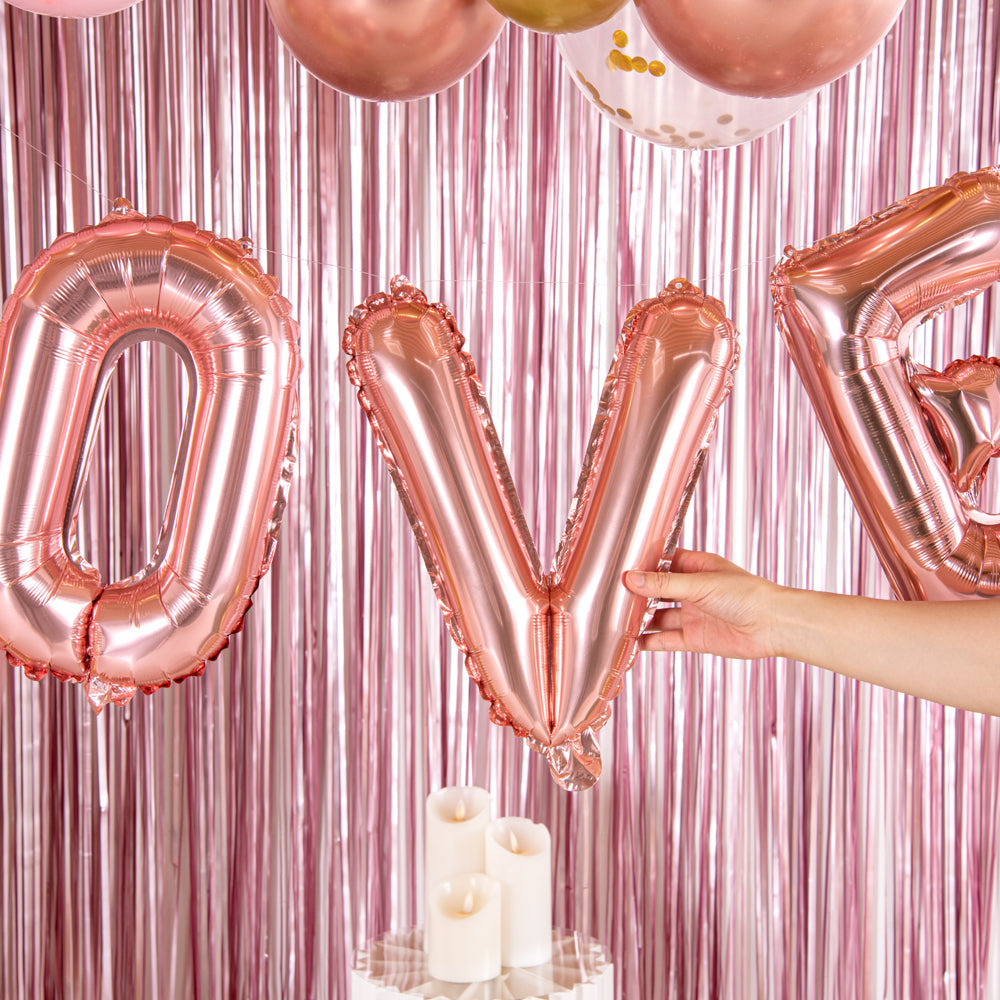 Balloonify Rose Gold Mylar Letter V Balloon - 16" - 1 count box