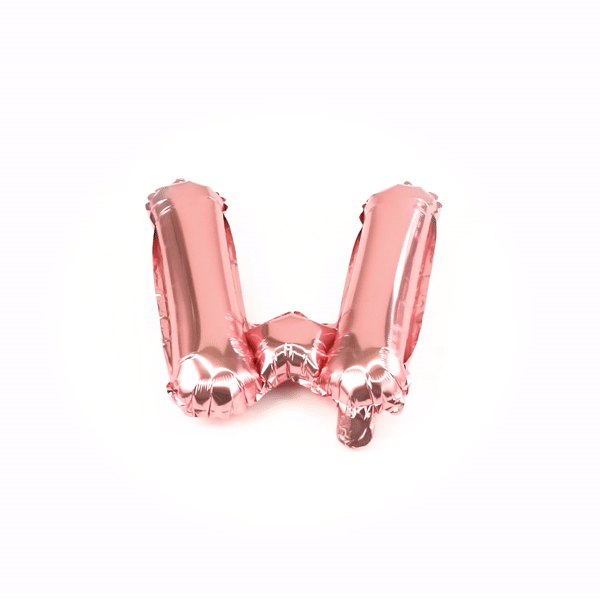 Balloonify Rose Gold Mylar Letter W Balloon - 16" - 1 count box