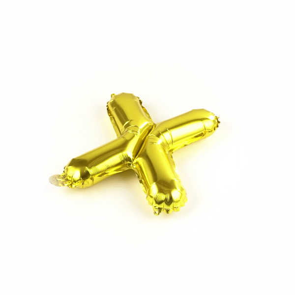 Balloonify Gold Mylar Letter X Balloon - 16" - 1 count box