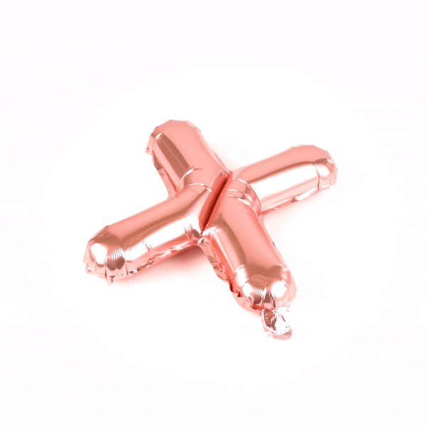 Balloonify Rose Gold Mylar Letter X Balloon - 16" - 1 count box