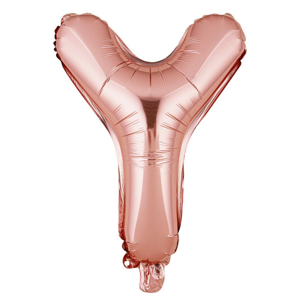 Balloonify Rose Gold Mylar Letter Y Balloon - 16" - 1 count box